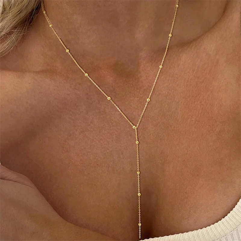 Vintage Gold Color Long Chain  - Birth Flower Necklace review and price