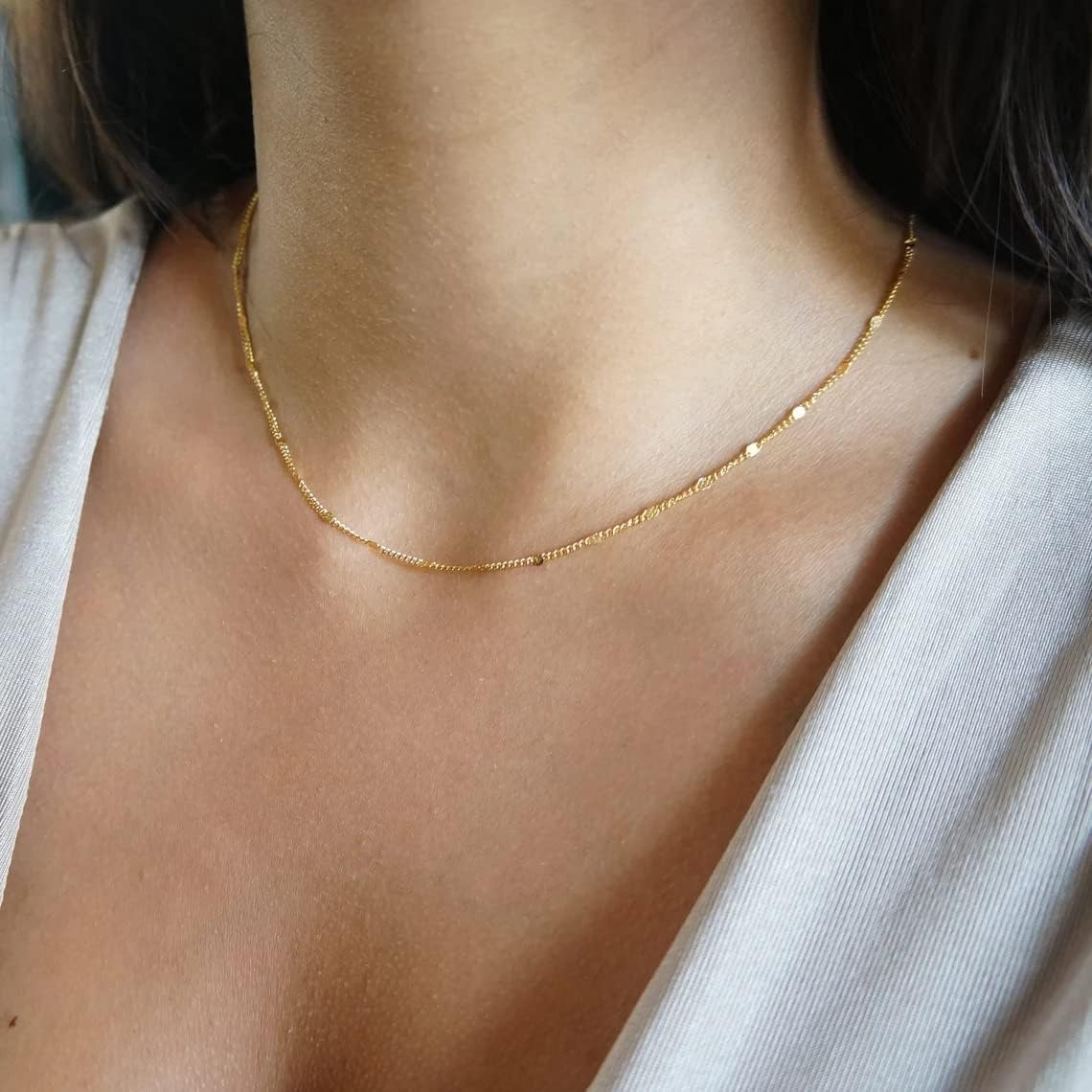 K Gold/Silver Plated Satellite - Birth Flower Necklace review and price